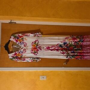 INC International Concepts Floral Maxi Dress - Pink, Green, Yellow